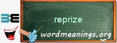 WordMeaning blackboard for reprize